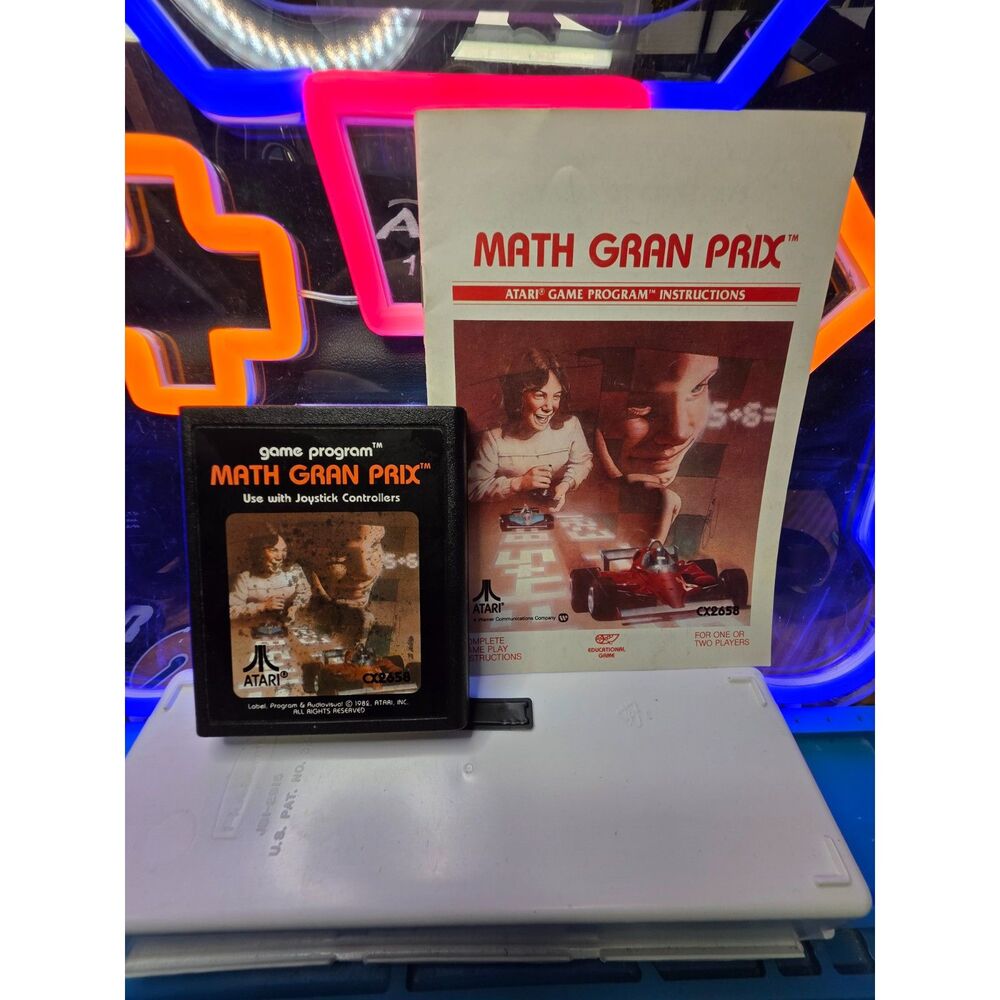 Math Gran Prix + Manual for Atari 2600